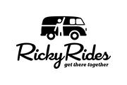 RickyRides Logo BW-T