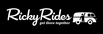 RickyRides Logo BW-W-Invert