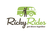 RickyRides Logo C-T-White